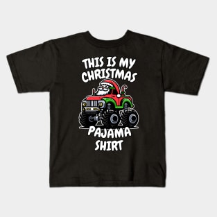 MATCHING FAMILY This is My Christmas Monster Truck Pajama Shirt | Xmas | Holiday | Merry Christmas | Christmas gift Kids T-Shirt